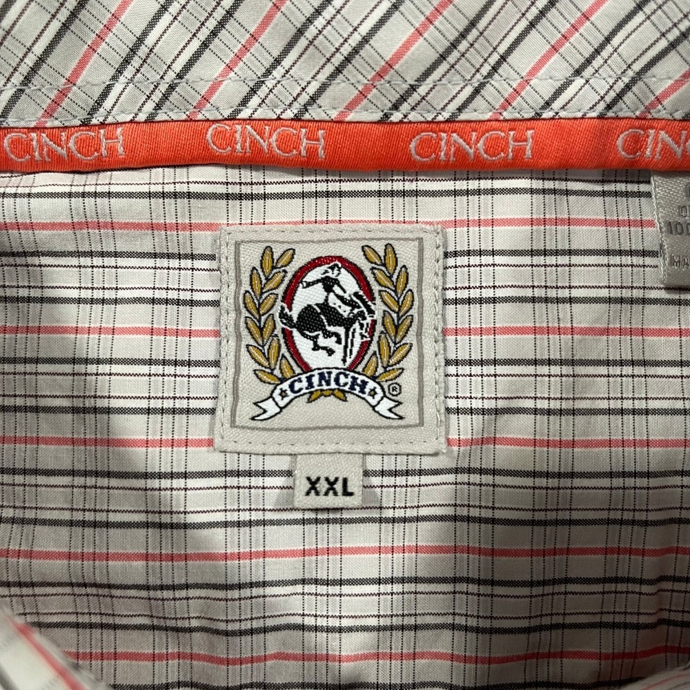 Cinch Shirt Mens XXL Western Cowboy Rodeo Rancher Button Up Check Plaid - Picture 3 of 8